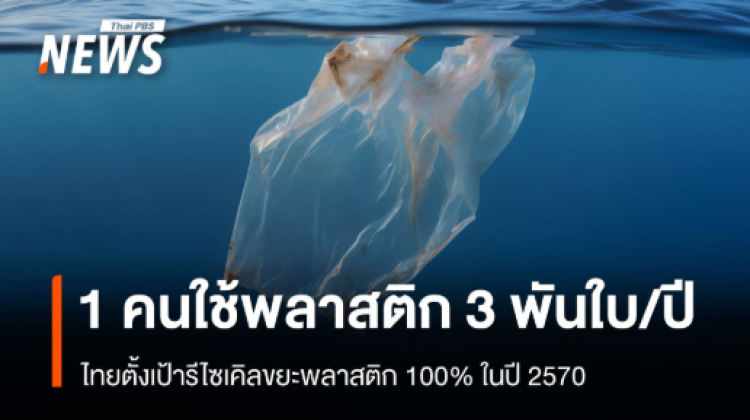 ไทยใช้ถุงพลาสติกคนละ 3,000 ใบต่อปี ตั้งเป้าลด-เลิกแบบครั้งเดียวทิ้ง
